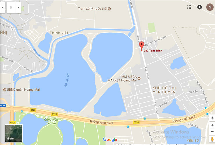 Vị trí chung cư 987 Tam Trinh Vị trí chung cư 987 Tam Trinh