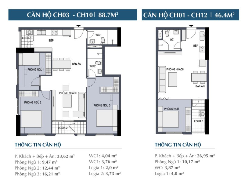Thiết kế căn hộ 03 - 10 - 01 - 12 chung cư 27 Thái Thịnh - Le Capitole