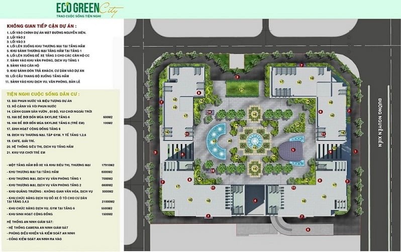 Tiện ích chung cư Eco Green City