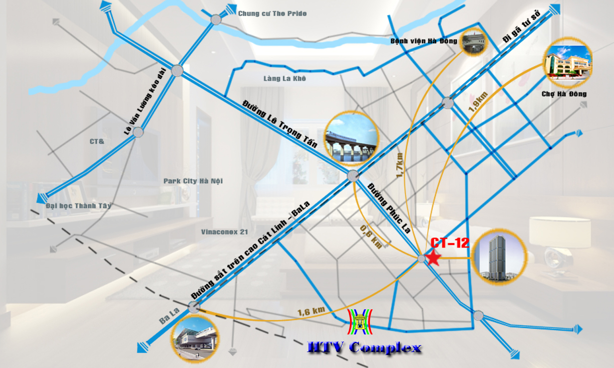 Vị trí chung cư HTV Complex Hà Đông