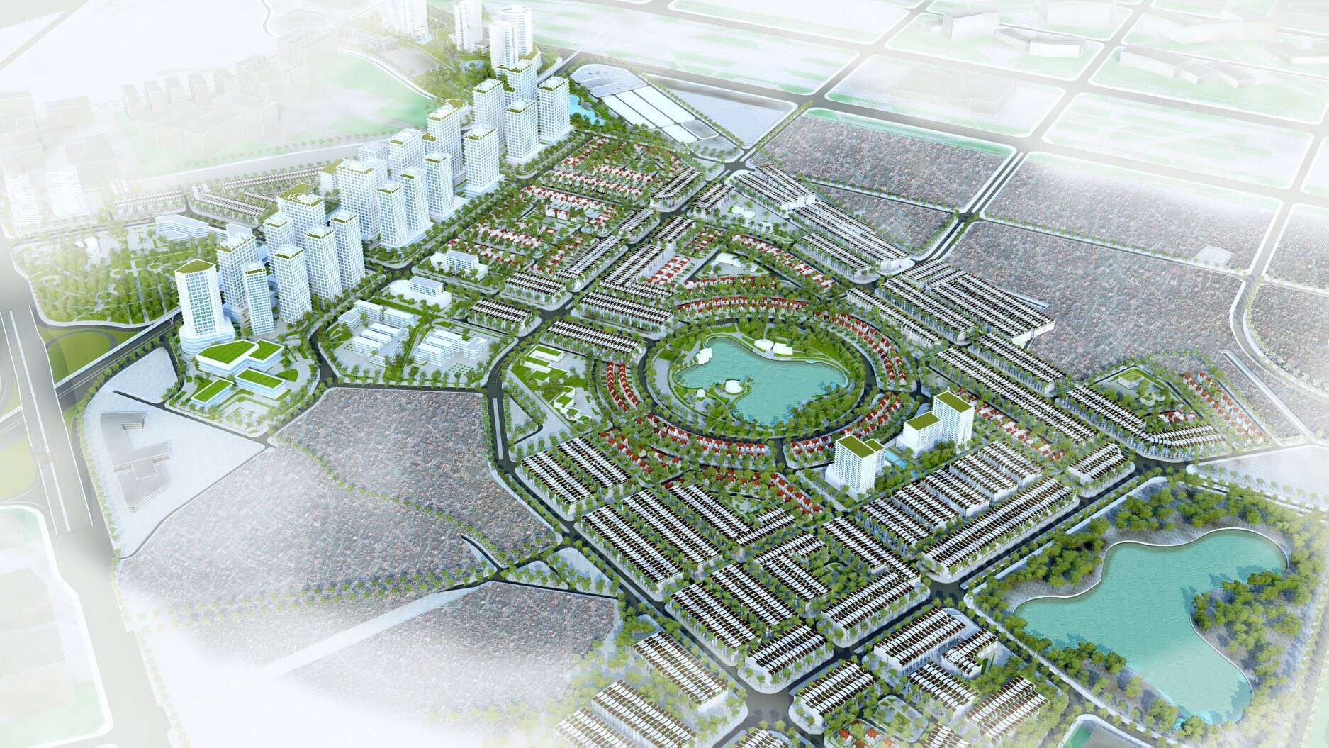 Phối cảnh quy hoạch Hinode Royal Park Hà Nội