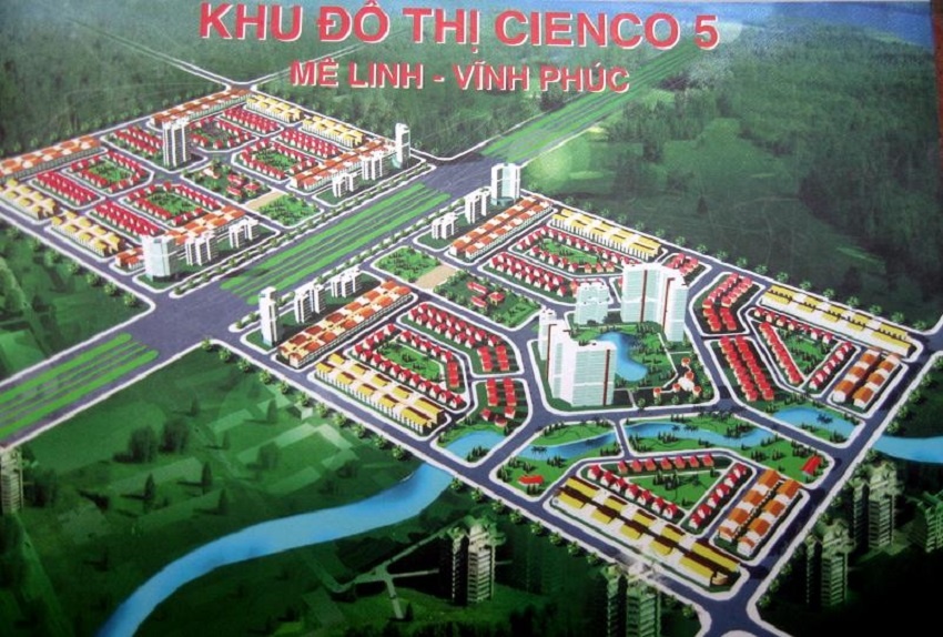 Phối cảnh dự án Khu đô thị Cienco 5 Mê Linh