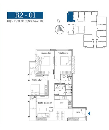 Thiết kế căn hộ R2 - 01