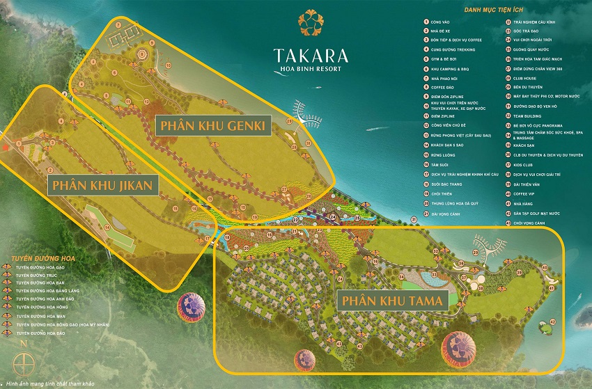 Mặt bằng dự án Takara Hòa Bình Resort