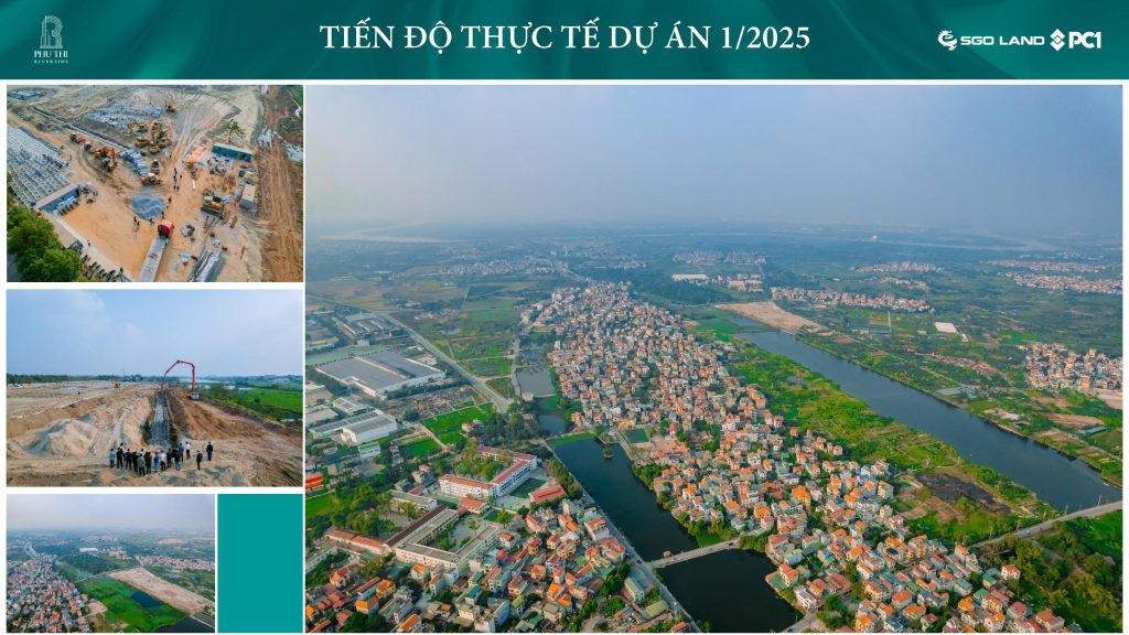 Tiến độ thực tế dự án Tháp Vàng Phú Thị tháng 01/2025