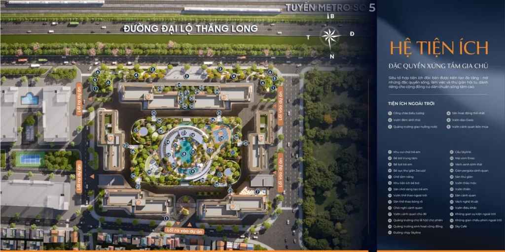 Hệ tiện ích cực kỳ đa dạng của dự án Imperia Sky Park