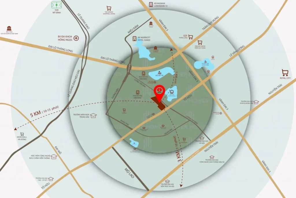 Vị trí chiến lược của dự án Mipec Tố Hữu