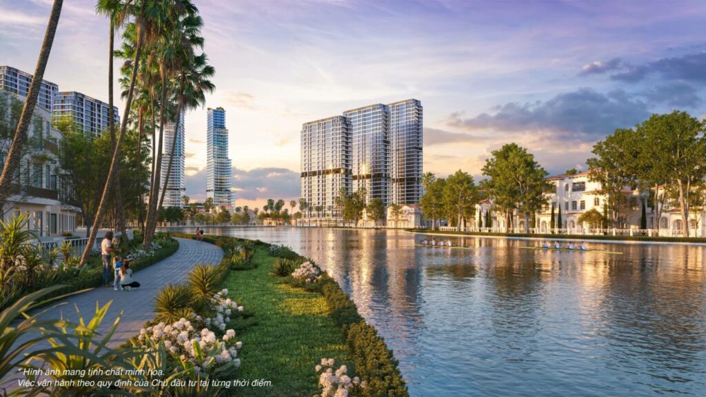 Cảnh quan hồ điều hòa chung cư Imperia Sky Park