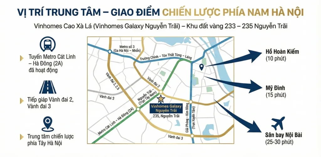 Vị trí chiến lược dự án Vinhomes Galaxy Cao Xà Lá